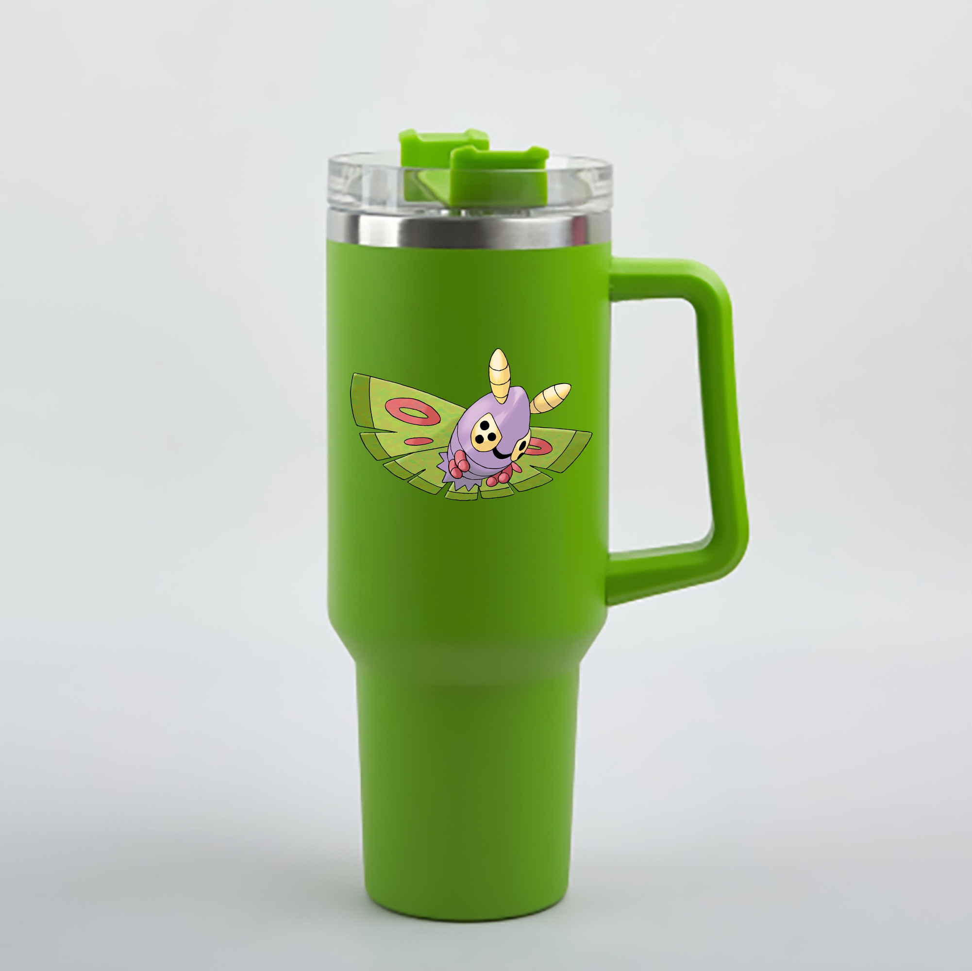 （画像用） ポケットモンスター Pokémon 1200mL車用タンブラー - クリスタルステッカー（プラスチックストロー付き）